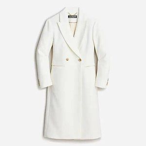 J. Crew NEW Mirabelle topcoat in Italian wool-cashmere - Ivory - size 8